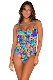 Front view of Sunsets Swimwear Alegria Maeve Tankini Top