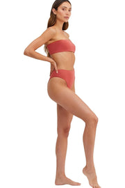 AU Naturel By Gottex Swimwear Endless Summer Reversible Bandeau Bikini Top