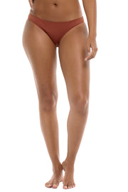Eidon Swimwear Expeditions Traditional Rise Bikini Bottom with Partial Ruched Back Mid Rear Coverage