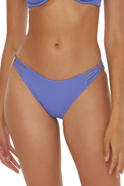 Becca Swimwear Modern Edge Daniella Hipster Bikini Bottom, Multi Spaghetti Straps, Fine Rib Texture