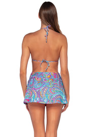 Back view of Sunsets Swimwear Paisley Pop Summer Lovin Swim Skirt